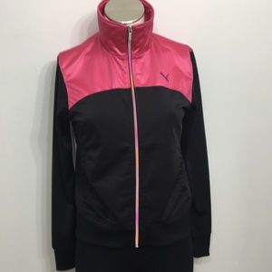 Puma Black Pink Jacket Youth Large (Small Adult)